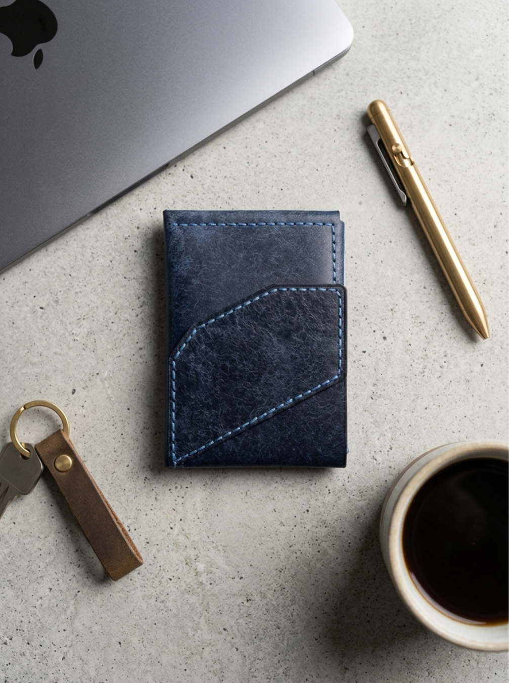 BlueVault™ Slim Leather Cash Wallet