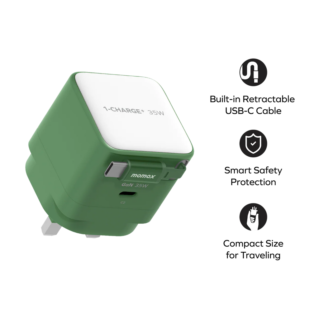 The VoltNode 35W Retractable GaN Charger