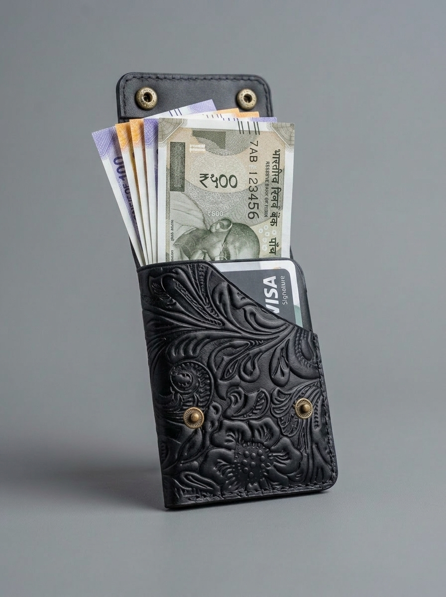 NoirNest™ Vegan Leather Compact Wallet
