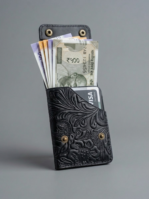 NoirNest™ Vegan Leather Compact Wallet