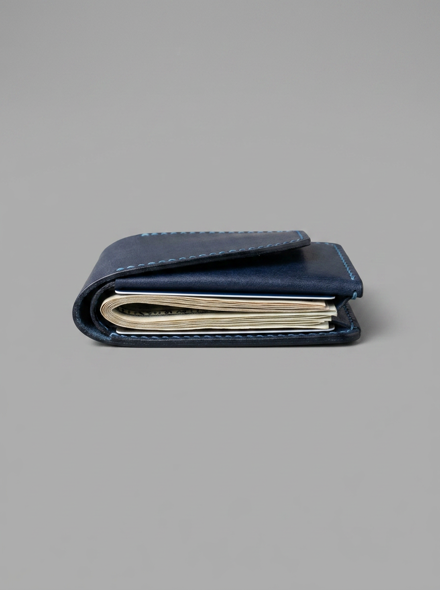BlueVault™ Slim Leather Cash Wallet